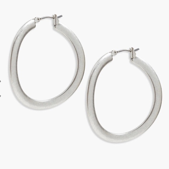 Lucky Brand Silver Hoops - Picture 1 of 5